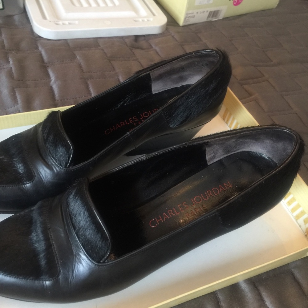 Charles jourdan ponyskin heels vintage